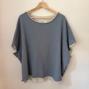 Frank & Eileen Capelet Short Sleeve Sweatshirt Top One Size